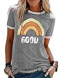 Mangas cortas UMIPUBO Bluas de Mujer Camisa Algodón Cuello Redondo Basica Blusa Mujer Elegante Manga Corta Larga Camisa Suelta Mujer Casual Suelto Verano Invierno Primavera T-Shirts Tops