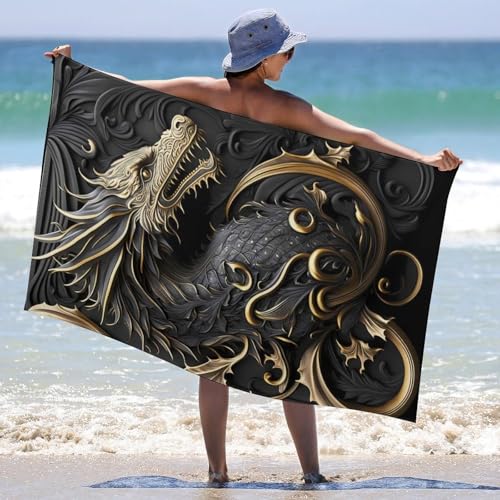 Serviette de plage compacte pour la salle de gym Dragon Monarch