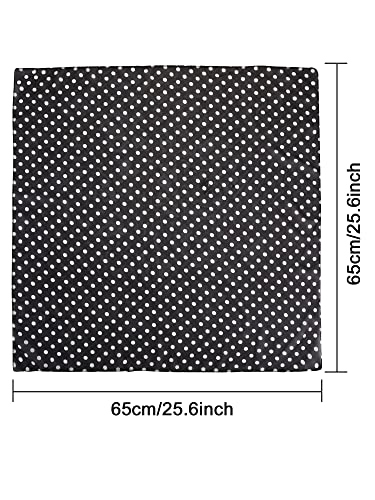 Boao Polka Dot Scarf 1950s Chiffon Scarf Retro Hair Tie Sheer Square Neck Head Vintage Neckerchief for Women3