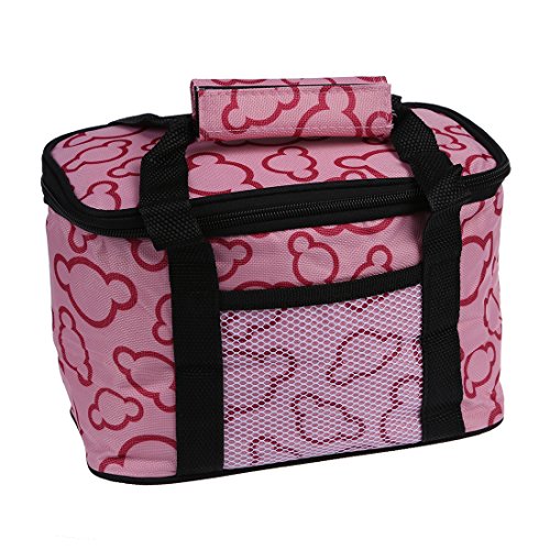 PANYTOW Insulated and Water-Proof Lining Lunch Box Bag Cooler Tote Bag--Pink