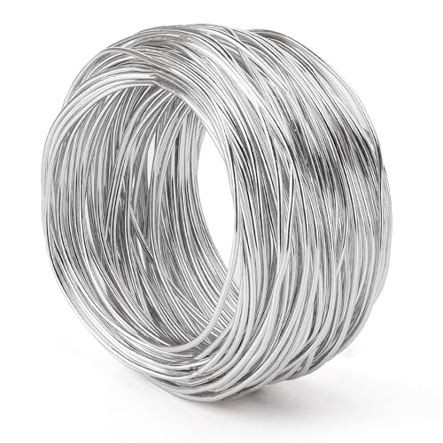 98.4 Feet 3mm Aluminum Wire Bendable Metal Craft Wire Armature Wire for Sculpting Making Dolls Skeleton DIY Crafts (Silver 30 m x 3 mm 1 Roll)