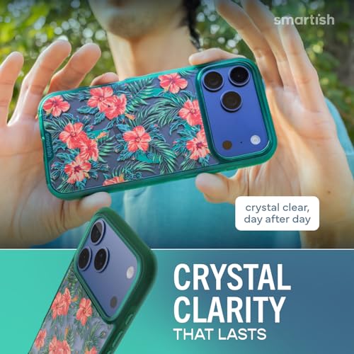 Image of Smartish iPhone 17 Pro Max MagSafe Clear Case - Gripmunk Magnetic Slim Case [Lightweight + Protective] Anti-Yellowing Thin Grip Clear Cover for Apple iPhone 17 Pro Max - Tropical