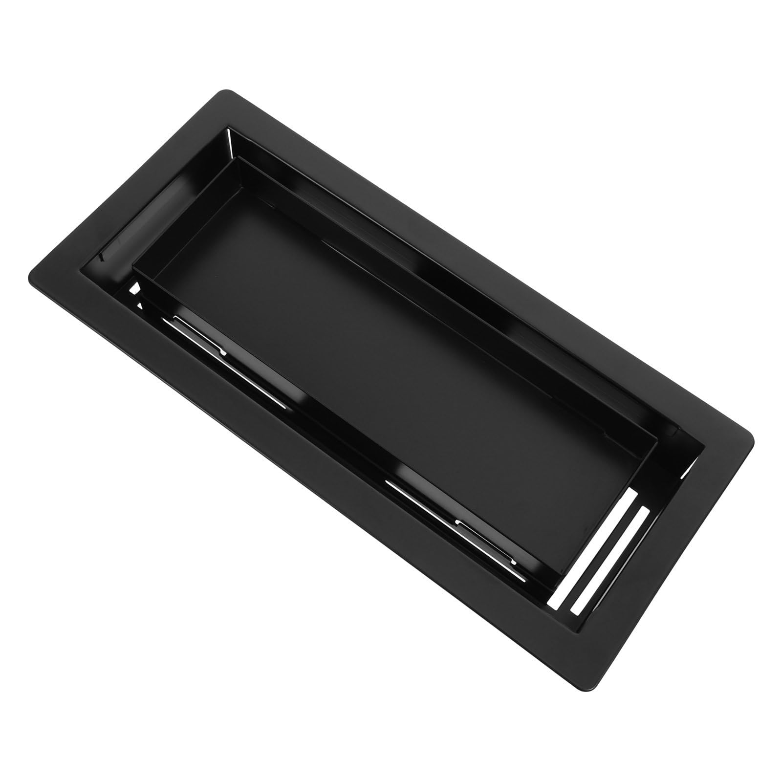Registre Métallique 4x10 Noir Mat à Encastrer pour Sols
