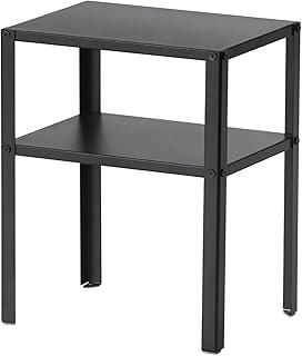 ZWJLIZI Divano in Ferro tavolino, Piccolo Letto Comodino a Castello (37x28x45cm), Rack per stoccaggio Nero Multifunzione