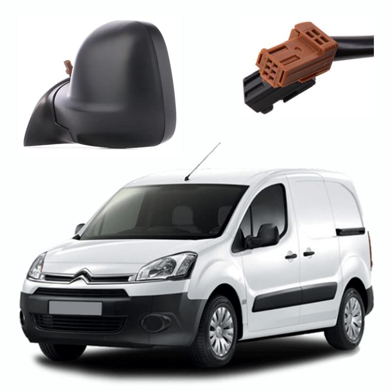 CG94 Retrovisor MECC. Derecho [Lado del Pasajero] Para Coche: BERLINGO - PEUG_EOT PARTNER 2008 MECC. NEGRO DX- CAJA NEGRO