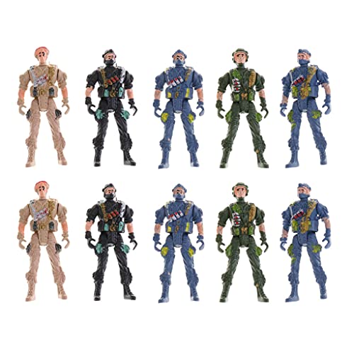 yotijar Figurine de Parachutiste de 9 Cm avec Jouet de Soldats