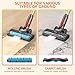 KZJKZJ Cordless Vacuum Cleaner,550W 70Mins Powerful Suction Stick Vacuum, Anti-Tangle, Lightweight Vacuum Cleaner for Home with LED Screen, Rechargeable Vacuum Cordless for Carpet/Pet Hair/Hard Floor