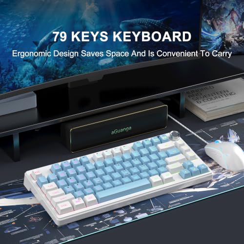 Image of MageGee Mini 60% Gaming Keyboard, RGB Backlit 75 Key Ultra-Compact Keyboard, TS75 Ergonomic Waterproof Mechanical Feeling Office Computer Keyboards for PC, MAC, PS4, Xbox ONE Gamer
