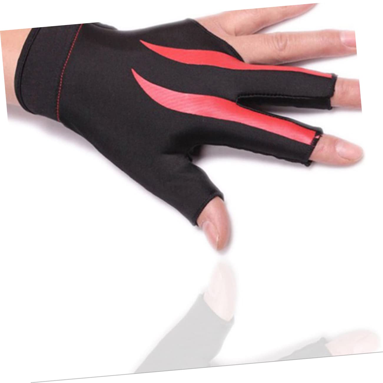 CORHAD Snooker Billiards Glove 3 Finger Half Finger Glove for Pool Stretchable Nylon