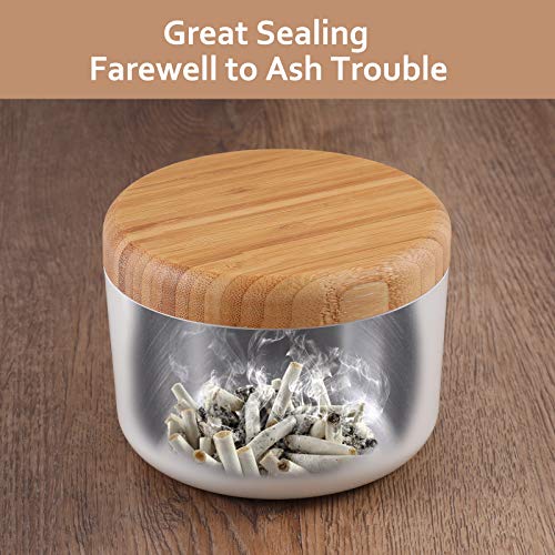 Ashtrays For Cigarettes Indoor Or Outdoor Friygardcn Ashtray Cool Cute Ashtray For Outside White Plastic Ashtray With A Stainless Steel Liner Ash Tray For Patio, Office And Home #TOP3