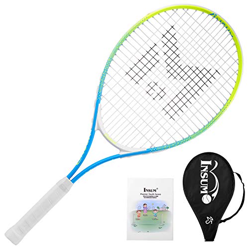 insum Junior Tennis Racquet 25" Beginner Kids Starter (Ages 9-10) with Shoulder Strap