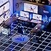 Unikito Reversible L Shaped Desk with Magic Power Outlets and USB Charging Ports, Sturdy Corner Computer Desk with Storage Shelves, Gaming Desk for Home Office, Easy to Assemble, Black Oak