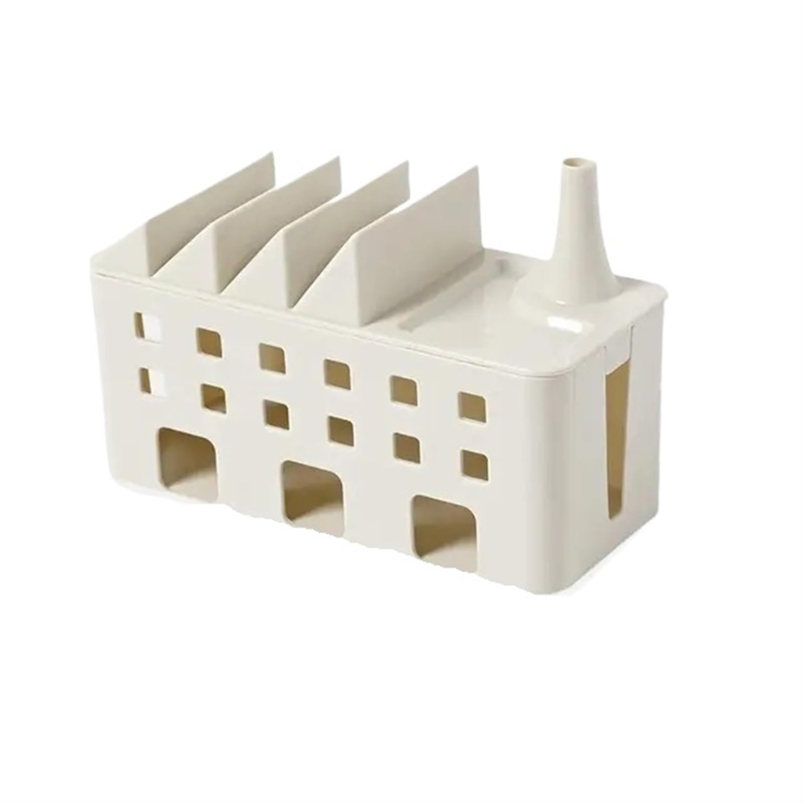 Kabelmanagementbox Kabelaufbewahrungsbox, Stromplatine, Kabelmanagement, Steckdosenleiste, Kabelgehäuse, Staubschutz, Ladegerät, Steckdosen-Organizer, Netzwerkbehälter(White)