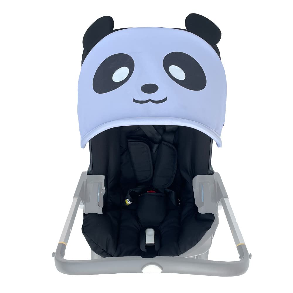 Akcesoria do wózka dziecięcego Zestaw do zmiany ubrania, osłona przeciwsłoneczna i poduszka do siedzenia Kompatybilne z wózkiem Doona (kolor panda)