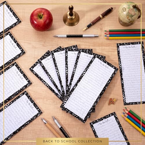 Image of Censen 10 Pack 500 Sheets to Do List Notes Daily Checklist Notepad with 50 Sheets Undated Memo Pad Color Block Shopping List Weekly Plan Notepad Organizer Planners(Black,Marble)