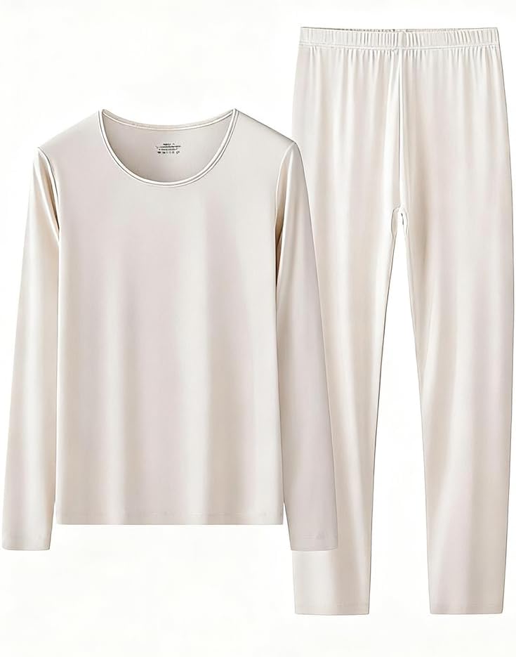 Women's Stretch Thermal Long Johns Underwear Set Casual Slim Fit Fall Winter Long Base Layer Top Bottom