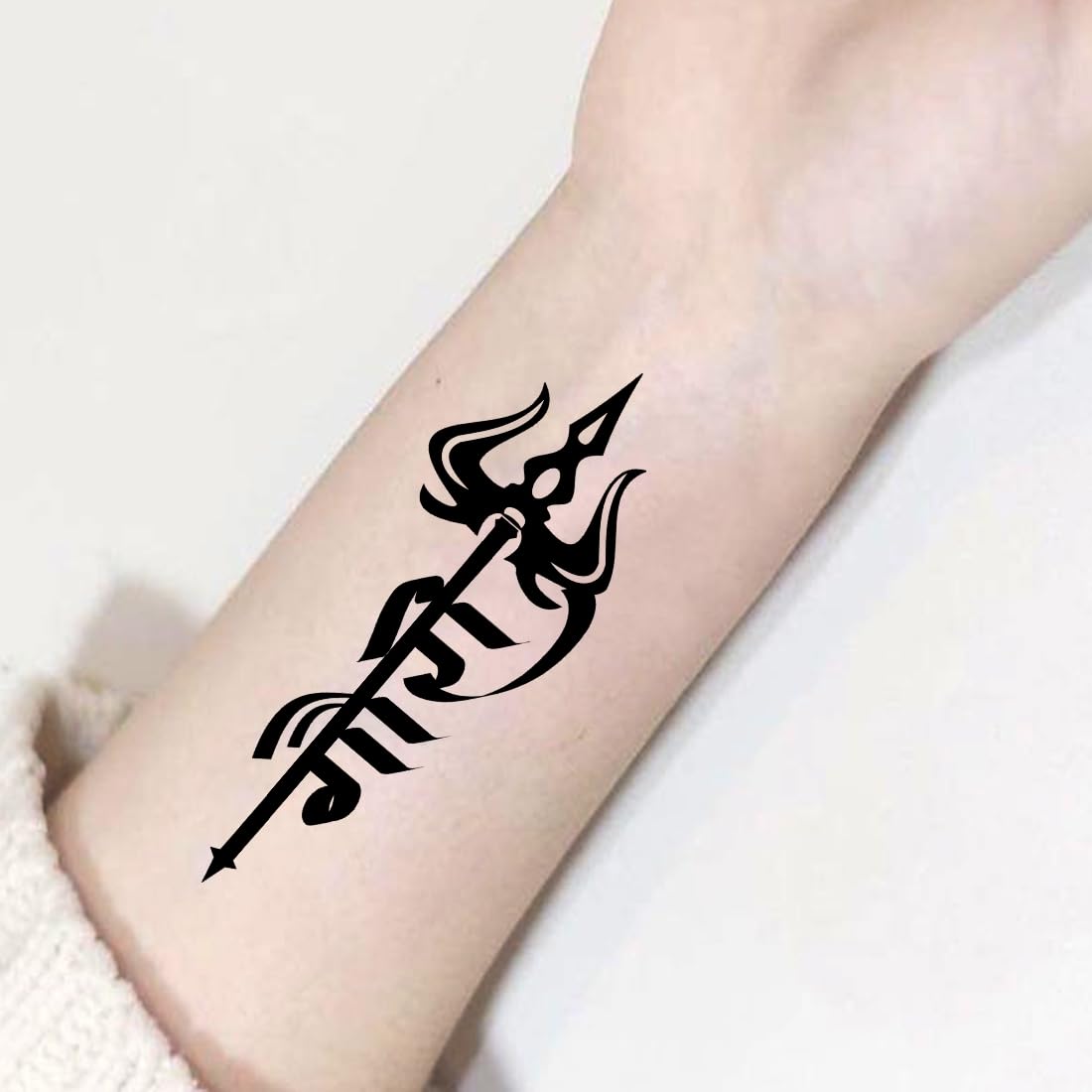 Temporary Tattoowala Gauri With Trishul Temporary Tattoo Sticker For Kids, Multicolor, Waterproof 1