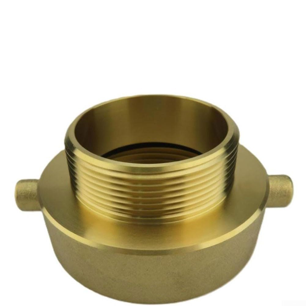 2-1/2" NST Female To 2" NPT Male Brass Fire Hydrant Hose Adapter For Fire Equipment, Swivel Connection With Pin Lugs, 1-Piece