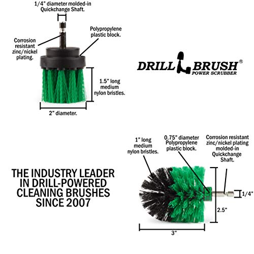 Image of Drill Powered Kitchen Cleaning Brushes - Oven Cleaning Tools - Fridge Stain Remover - Kitchen Cleaning Supplies - Kitchen Scrubbers - Countertop Scrub Brush - Air Fryer Cleaning Kit - Sink Cleaner