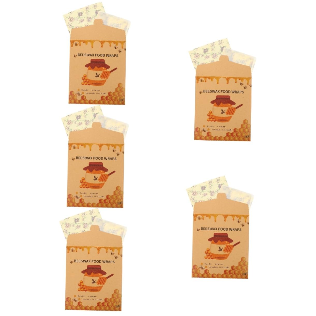 Beaupretty15 Pcs Beeswax Wrap Food Storage Wrappers Sandwich Packaging Wraps Fresh-keeping Bowl Covers Sustainable Food Wraps Household Beewax Wraps Beeswax Food Lunchbox Wax Cloth Cotton