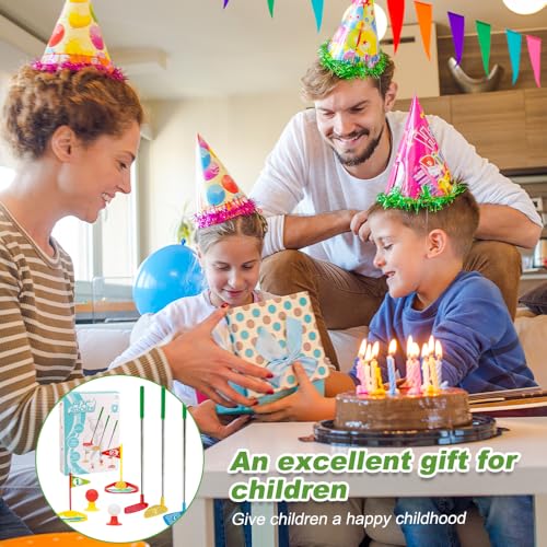 Mineup Minigolf Set Spielzeug für Kinder, 12Pcs Minigolf Kinder 3-8 Jahre, Minigolfschläger, Minigolf für zuhause, Indoor & Outdoor Gartenspiel für Jungen und Mädchen