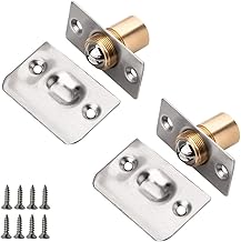 SyiXute 2 Pièces Loqueteau à Bille,Acier Inoxydable Fermoir Loquet Bille pour Porte Loquet Bille Réglable Roller Ball Meubles Loquet de Porte avec Vis pour la Maison - Universels et Durables