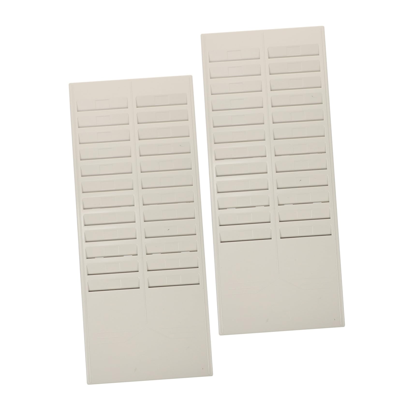 2 Pezzi Supporto Porta Badge da Parete e Scrivania con Scomparti Organizer in Materiale Sintetico per Schede Presenze e Buste Paga Porta Cartellini Ufficio Robusto e Facile da