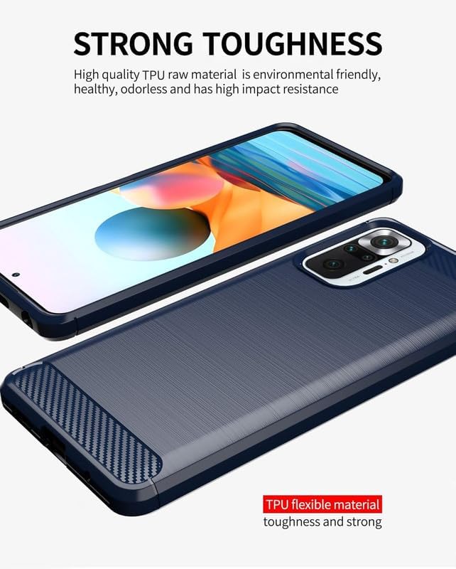 Image of Basic Case for Redmi Note 10 Pro /Note 10 Pro Max (Carbon Fibre Blue)