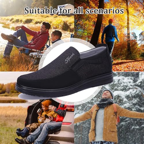 Men's Loafers Casual Slip on Dress Shoes Walking Leather Soft Boat Driving Lightweight Breathable Work Business Large Size Shoes for Elderly Men2