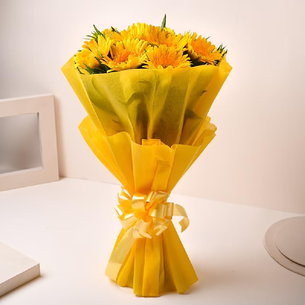 Premium Yellow Gerberas Bouquet - Same Day Delivery -2