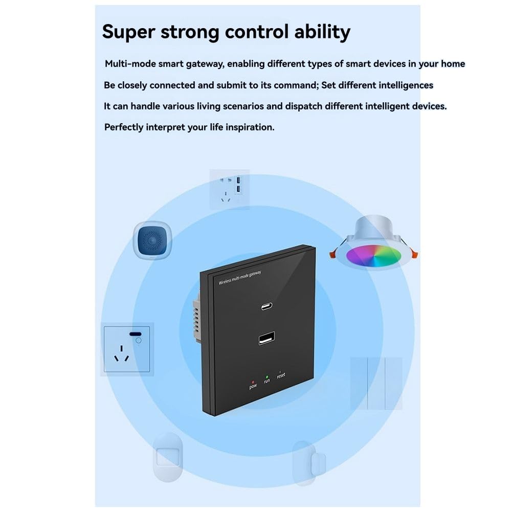 Tuya Zigbee Multi-Mode Wall Gateway Hub für Home, WiFi Bridge, Bluetooth Mesh, Life Fernbedienung Funktioniert Funktioniert