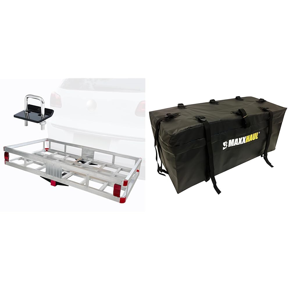 Hitch Carrier MaxxHaul Aluminum Cargo Carrier With Hitch Maxxhaul - Main Image