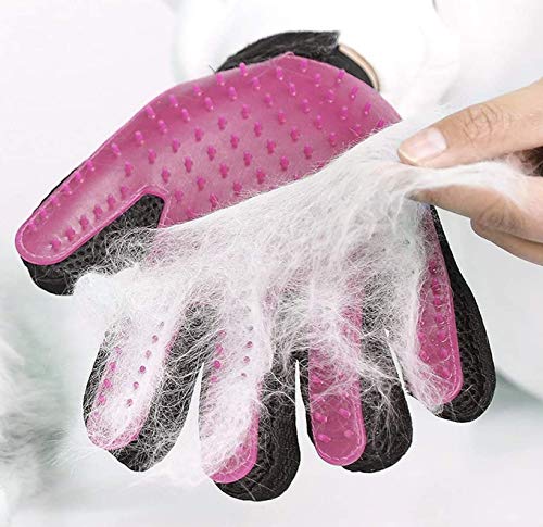 Upgrade] DOGGEEZ Pet Grooming Glove - New Version Pet Grooming Brush, Enhance Pet Grooming Glove with 255 Tips, Deshedding Glove for Dog and Cat, 1 Pair Left & Right Gentle De-Shedding Glove Brush…