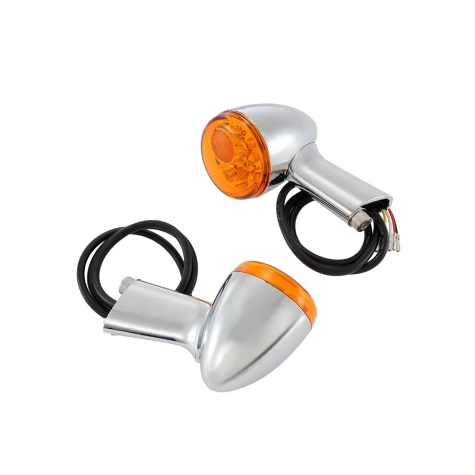 Clignotants de pour moto LED puissants boîtier chromé anti choc - 6