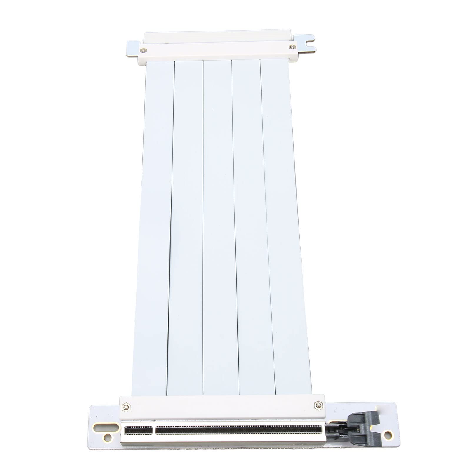 Przedłużacz PCIe 4.0 X16, Przedłużacz GPU 128 Gb/s Transmission Anti Interference Adapter 90 Stopni, Kabel PCIe 4.0 X16 Riser do Karty Graficznej (Biały)