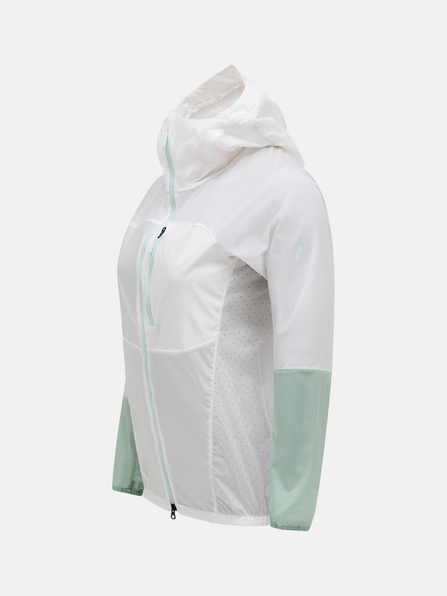 Peak Performance X Chaqueta, Blanco Crema Verde Delta, Medium Unisex niños