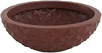 Vaso Cuia Bacia P/plantas Diamante 3d Luxo Jardim Varanda (Marrom)