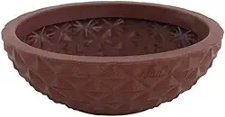 Vaso Cuia Bacia P/plantas Diamante 3d Luxo Jardim Varanda (Marrom)