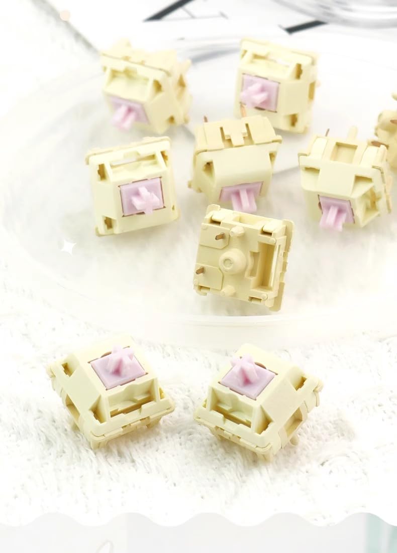 KPREPUBLIC XIDA Usagi Commutateur linéaire 28 g, 37 g, 45 g, 34 g, 43 g, 51 g pour clavier mécanique de jeu, lubrifié d'usine, ressort long 5 broches pour clavier de jeu MX (commutateur Usagi 28 g x