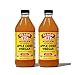 Bragg USDA Organic Raw Apple Cider Vinegar, With The Mother 16 Ounces Natural Cleanser, Promotes Weight Loss - Pack of 2