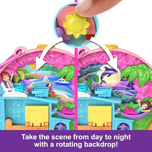 Polly Pocket Adventure Moped Compact con 2 muñecas y accesorios miniatura 4