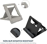 Portable Phone Stand, Adjustable Multi-Angle Mobile Cell Phone Stand Holder, 2 Pack Foldable Pocket Desktop Holder Stand for iPhone 16 15 13 11Plus Pro iPad,E-Reader,Tablet (Grey)