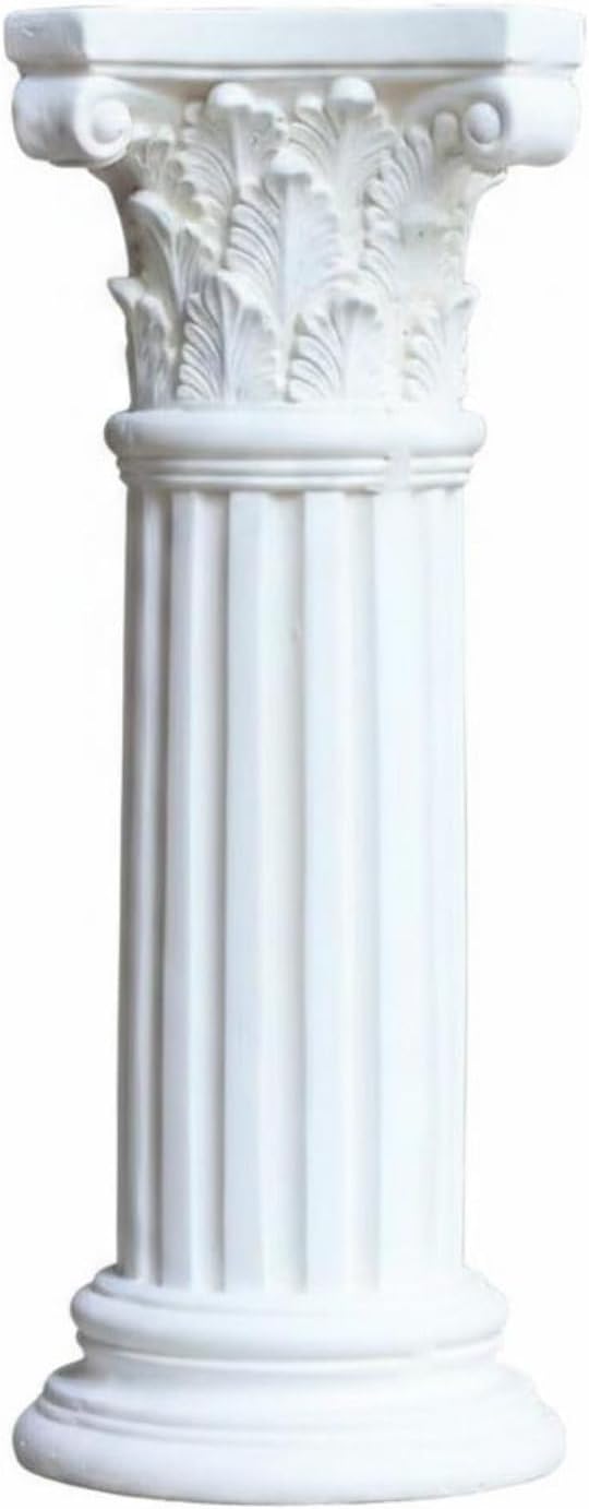 Outdoor Column Pedestal Stand Greek Pillar Plant Display Synthetic Resin Timeless Aesthetic Suitable for Villa Balcony Home Decoration Courtyard , 85CM