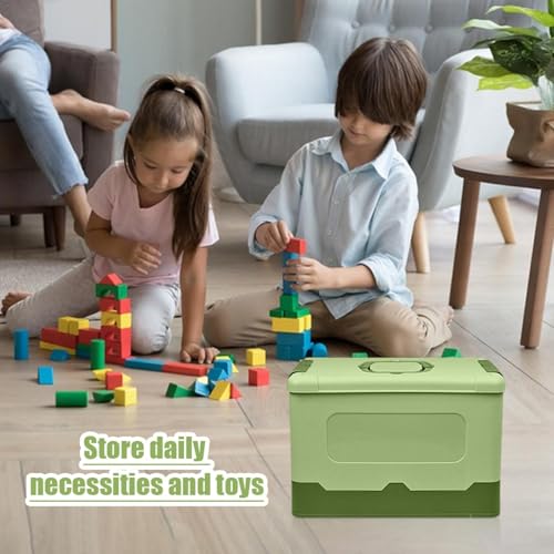 Boîte de rangement pliable empilable et portable à grande capacité