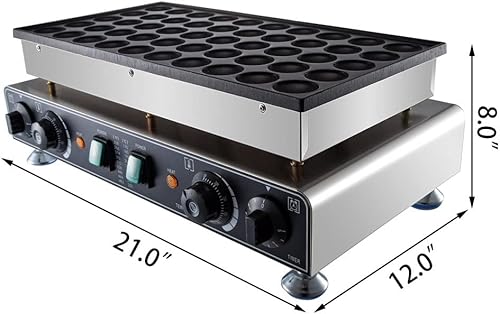 Miniatura 8 de Mini panqueques holandés  Máquina para hacer gofres antiadherente eléctrica comercial para el hogar y restaurantes  Hace 50 piezas de panqueques de