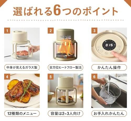 Amazon.co.jp: ノ ガラスエアフライヤー ノンフライヤー ノンオイル