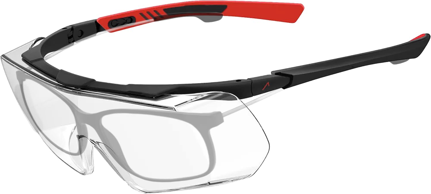 ACE Evo OTG work glasses for spectacle wearers - over safety glasses for work - construction, craft & industry - EN 166 - Black