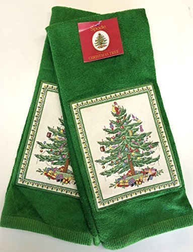 Spode Christmas Tree Kitchen Towel - Set of 2 (Green Tree)