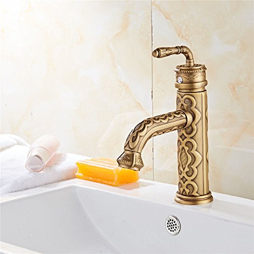 Preisvergleich Produktbild MEIBATH Wasserhahn Küche Spültisch Armatur Küchenarmatur Spültischarmatur Wasserkran Mischbatterie Antike Waschbecken kalt Heiß Messing antik Waschbecken Wasserhahn