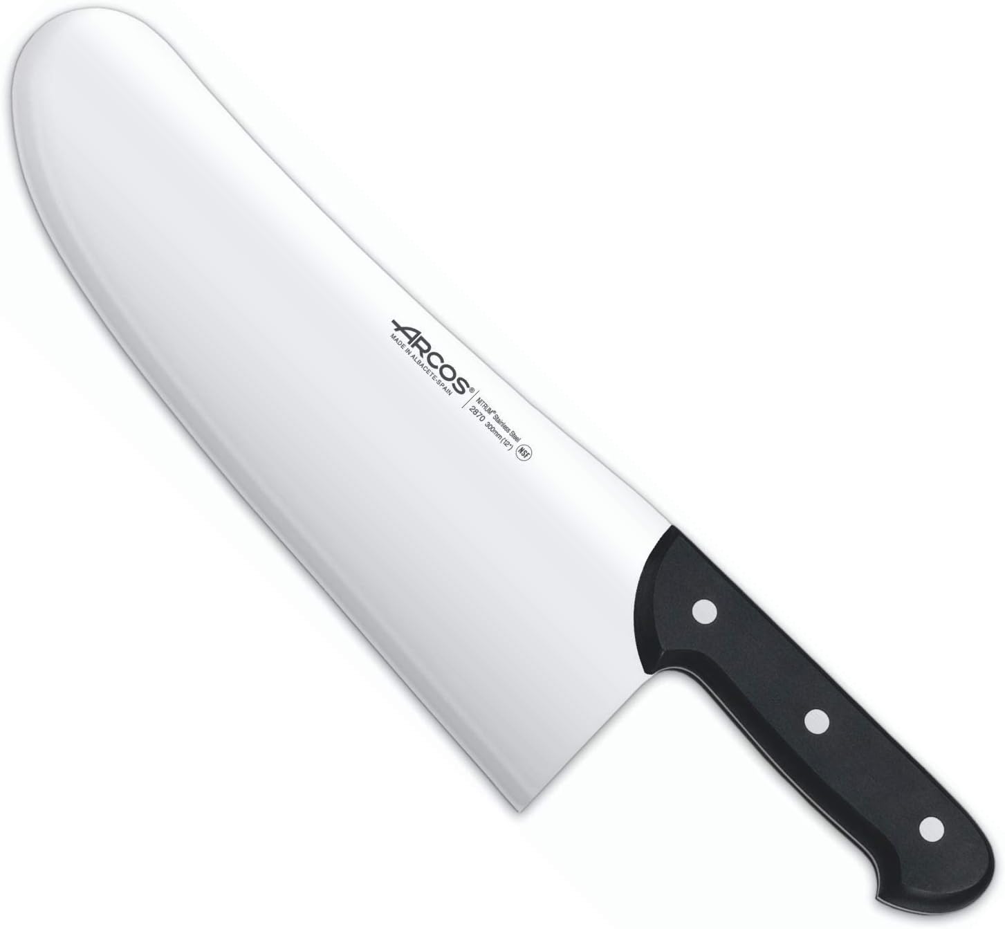 Arcos Fishmonger Knife 12 Inch - Nitrum Stainless Steel and 300 mm Blade,700 gr, Ergonomic Polyoxymethylene POM Handle, Series Universal, Flexible Blade and a Smooth Edge,Greater Control, Color Black